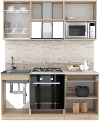 Готовая кухня Интерлиния Мила 1.7 ВТ