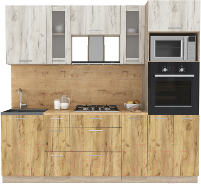 Готовая кухня Интерлиния Мила 2.3 ВТ - фото