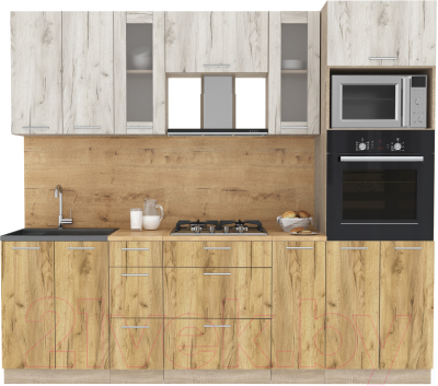 Готовая кухня Интерлиния Мила 2.4 ВТ - фото