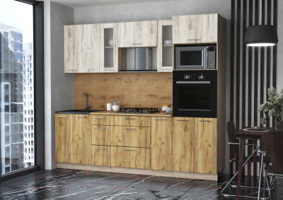 Готовая кухня Интерлиния Мила 2.4 ВТ