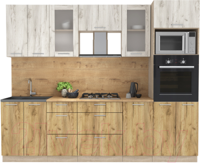 Готовая кухня Интерлиния Мила 2.6 ВТ - фото