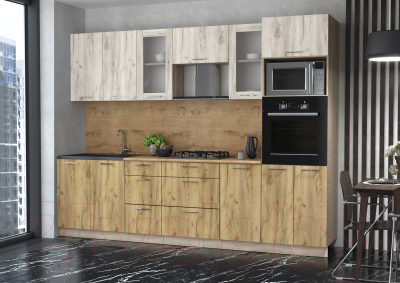 Готовая кухня Интерлиния Мила 2.8 ВТ