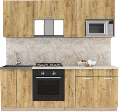 Готовая кухня Интерлиния Мила 2.2 ВТ - фото