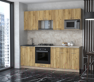 Готовая кухня Интерлиния Мила 2.2 ВТ