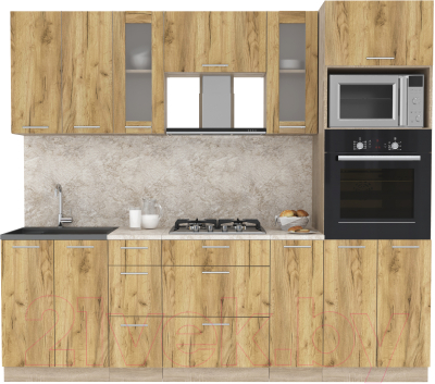 Готовая кухня Интерлиния Мила 2.4 ВТ - фото