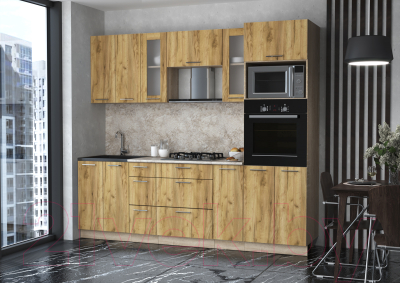 Готовая кухня Интерлиния Мила 2.4 ВТ