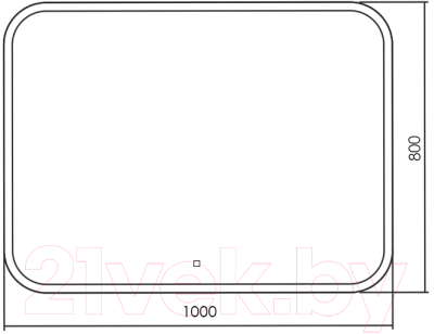 Зеркало Silver Mirrors Stiv Neo 100x80 / LED-00002425