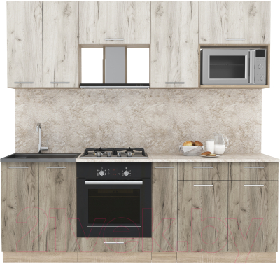 Готовая кухня Интерлиния Мила 2.2 ВТ - фото