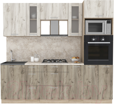 Готовая кухня Интерлиния Мила 2.3 ВТ - фото