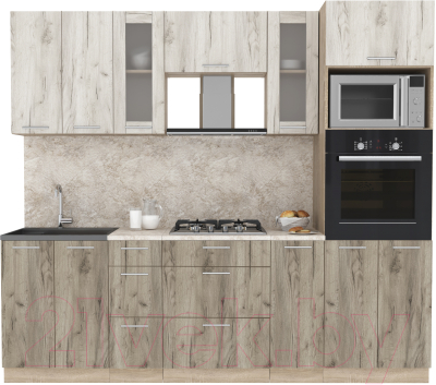 Готовая кухня Интерлиния Мила 2.4 ВТ - фото