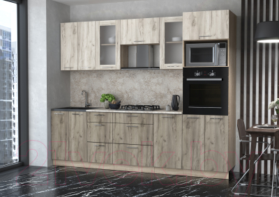 Готовая кухня Интерлиния Мила 2.6 ВТ