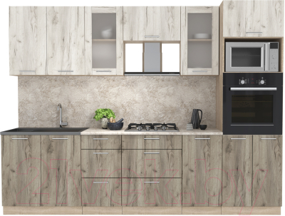 Готовая кухня Интерлиния Мила 2.8 ВТ - фото