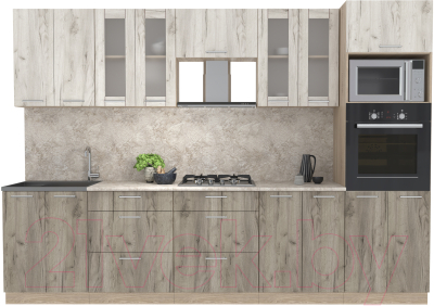 Готовая кухня Интерлиния Мила 3.0 ВТ - фото