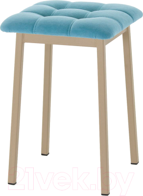 Табурет AMC Comfort 7.10.13 (ткань бирюзовый/капучино) - фото