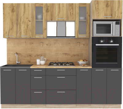 Готовая кухня Интерлиния Мила 2.4 ВТ - фото