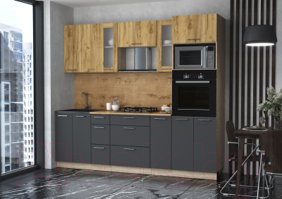 Готовая кухня Интерлиния Мила 2.4 ВТ