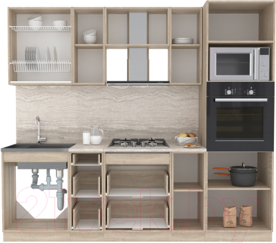 Готовая кухня Интерлиния Мила 2.4 ВТ