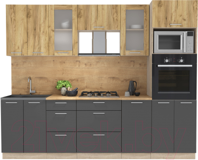 Готовая кухня Интерлиния Мила 2.6 ВТ - фото