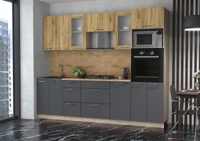 Готовая кухня Интерлиния Мила 2.6 ВТ