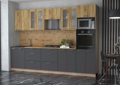 Готовая кухня Интерлиния Мила 3.0 ВТ