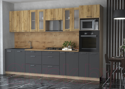 Готовая кухня Интерлиния Мила 3.2 ВТ