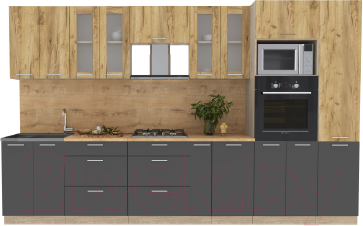 Готовая кухня Интерлиния Мила 3.4 ВТ - фото