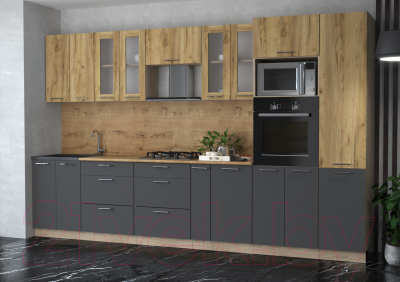 Готовая кухня Интерлиния Мила 3.4 ВТ