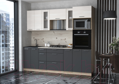 Готовая кухня Интерлиния Мила 2.4 ВТ