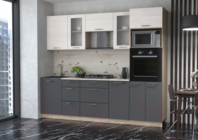 Готовая кухня Интерлиния Мила 2.5 ВТ