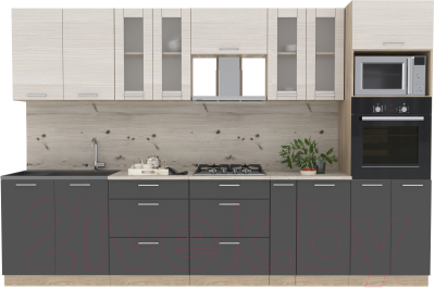 Готовая кухня Интерлиния Мила 3.2 ВТ - фото