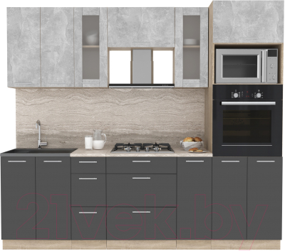 Готовая кухня Интерлиния Мила 2.4 ВТ - фото