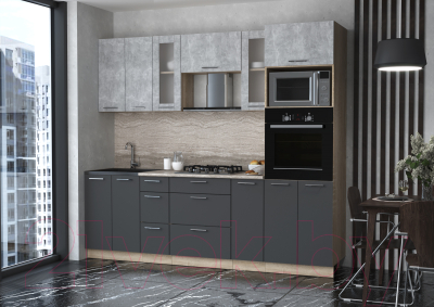 Готовая кухня Интерлиния Мила 2.4 ВТ