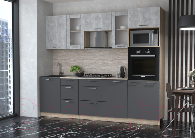 Готовая кухня Интерлиния Мила 2.5 ВТ