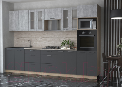 Готовая кухня Интерлиния Мила 3.2 ВТ