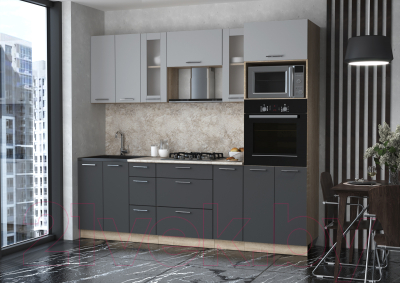 Готовая кухня Интерлиния Мила 2.4 ВТ