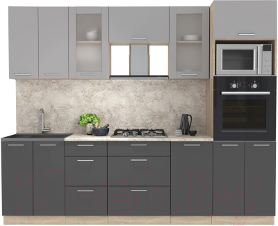 Готовая кухня Интерлиния Мила 2.6 ВТ - фото