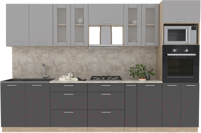 Готовая кухня Интерлиния Мила 3.2 ВТ - фото