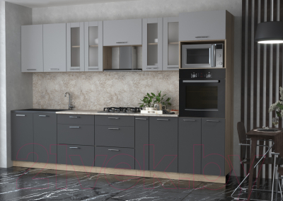 Готовая кухня Интерлиния Мила 3.2 ВТ