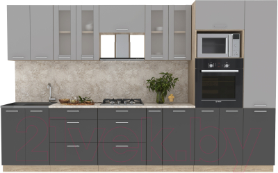 Готовая кухня Интерлиния Мила 3.4 ВТ - фото