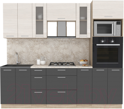 Готовая кухня Интерлиния Мила 2.4 ВТ - фото