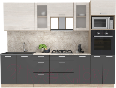 Готовая кухня Интерлиния Мила 2.8 ВТ - фото