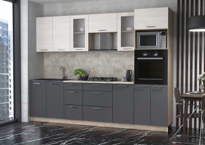 Готовая кухня Интерлиния Мила 2.8 ВТ