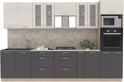 Готовая кухня Интерлиния Мила 3.2 ВТ - фото