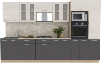 Готовая кухня Интерлиния Мила 3.4 ВТ - фото