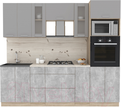 Готовая кухня Интерлиния Мила 2.4 ВТ - фото