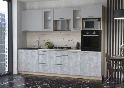 Готовая кухня Интерлиния Мила 2.8 ВТ