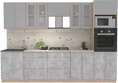 Готовая кухня Интерлиния Мила 3.0 ВТ - фото