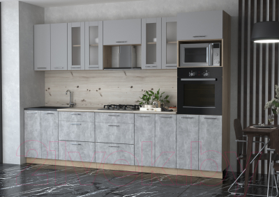 Готовая кухня Интерлиния Мила 3.0 ВТ