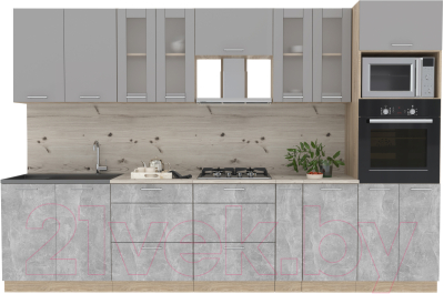 Готовая кухня Интерлиния Мила 3.2 ВТ - фото