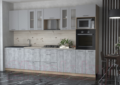 Готовая кухня Интерлиния Мила 3.2 ВТ